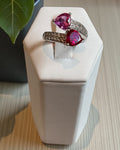 Bling Collection - White & Pink Sapphire Ring (Sterling)