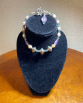 Purple Ametrine & Pearl Bracelet