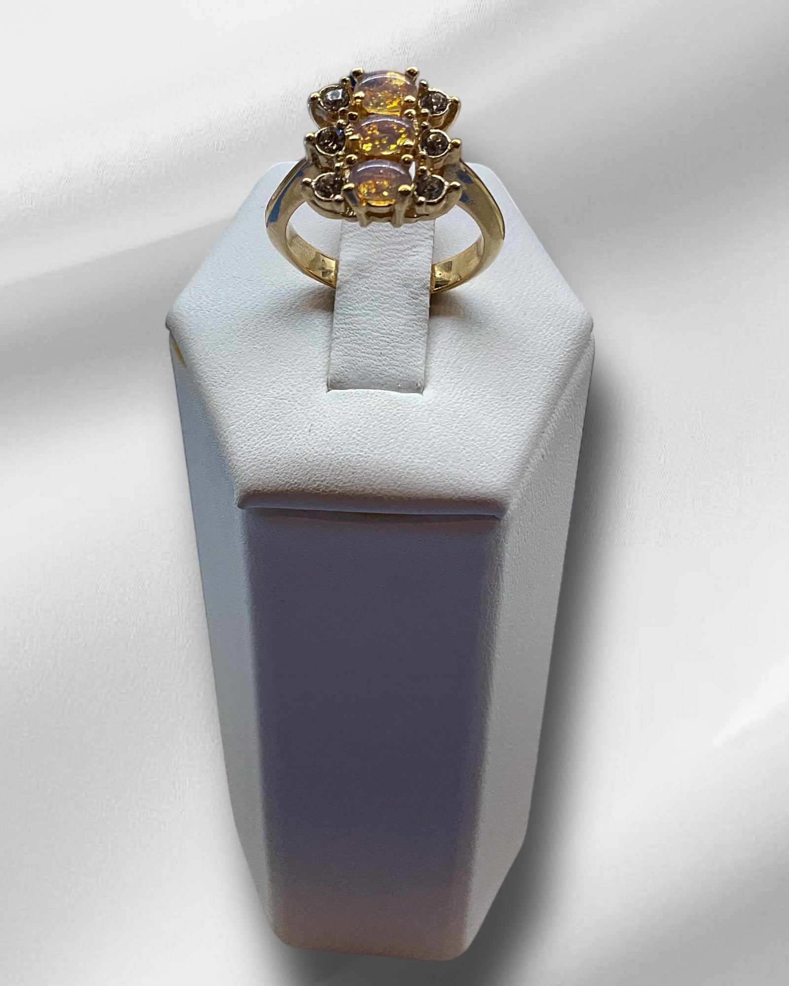 Bling Collection - Lab Opal Gemstone Ring (Sterling)