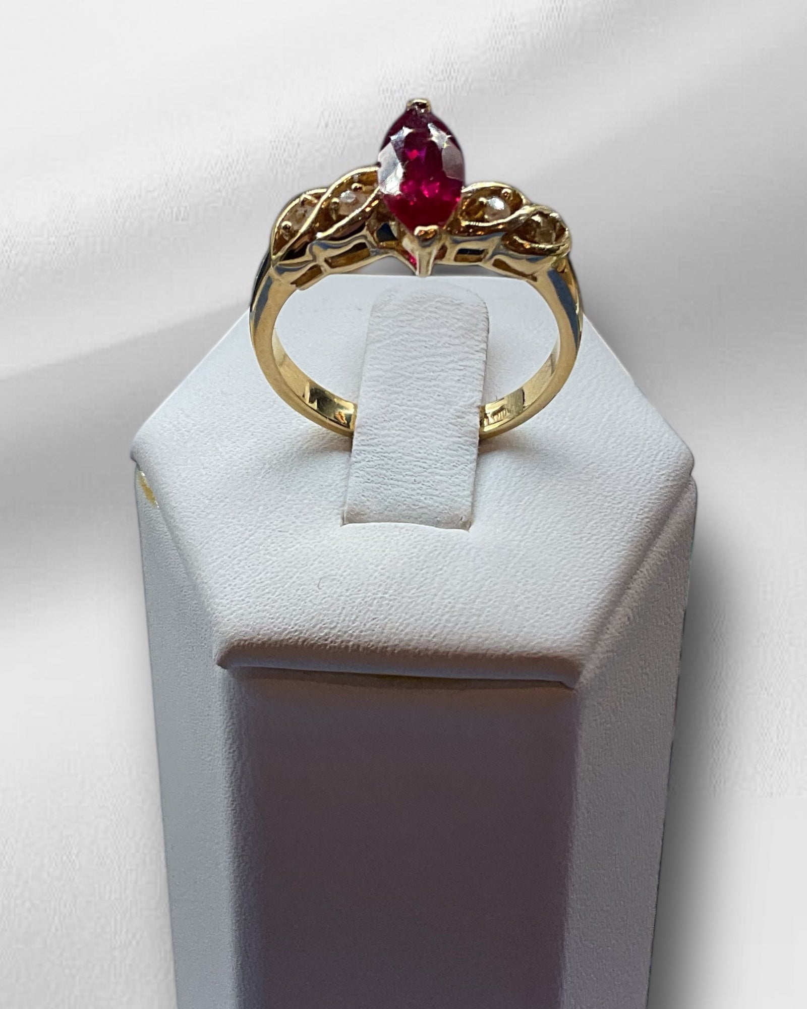 Bling Collection - Ruby Gemstone Ring (Sterling)