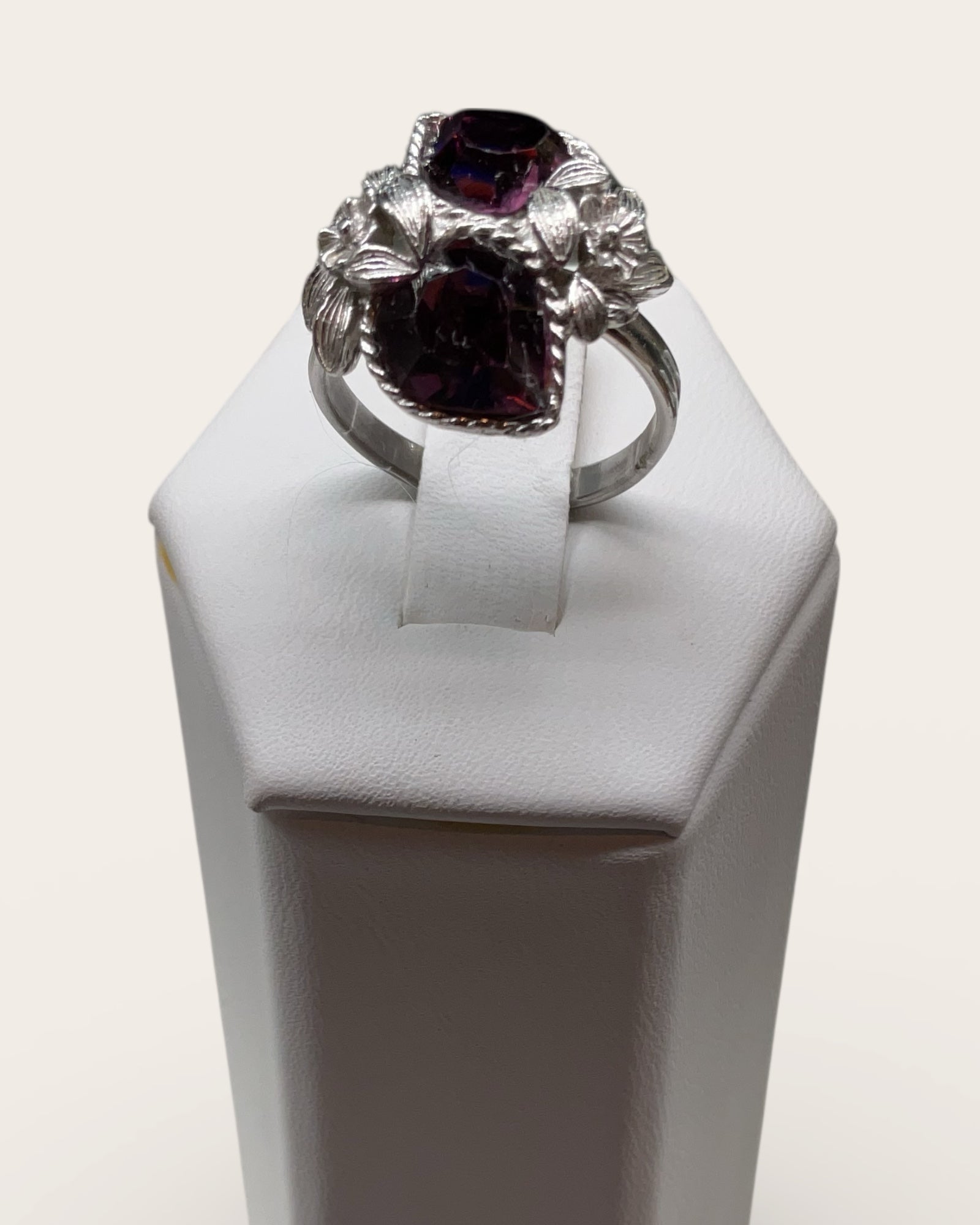 Bling Collection - Amethyst Gemstone Ring (Cubic Zirconia)