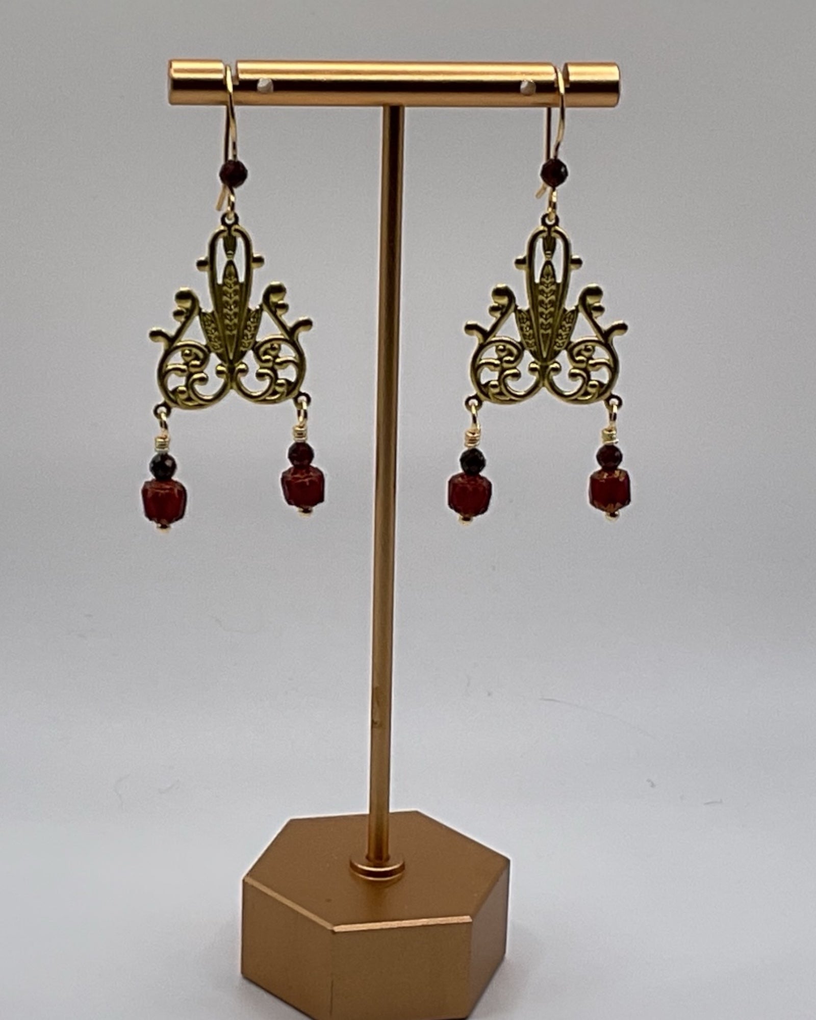 2-Piece Aura Quartz and Garnet Jewelry Set