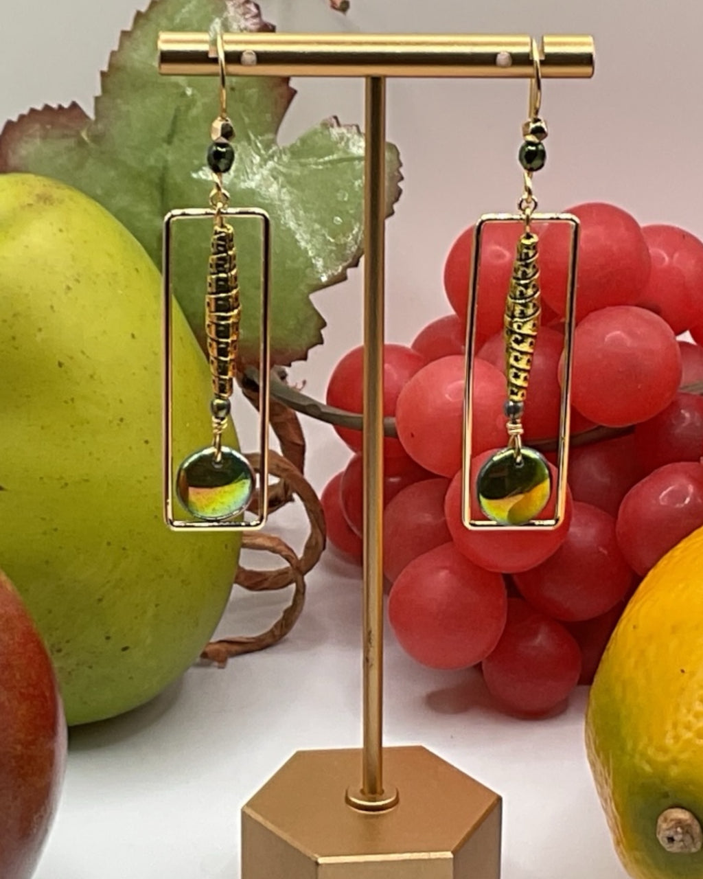 Rainbow Hematite Casual Earrings