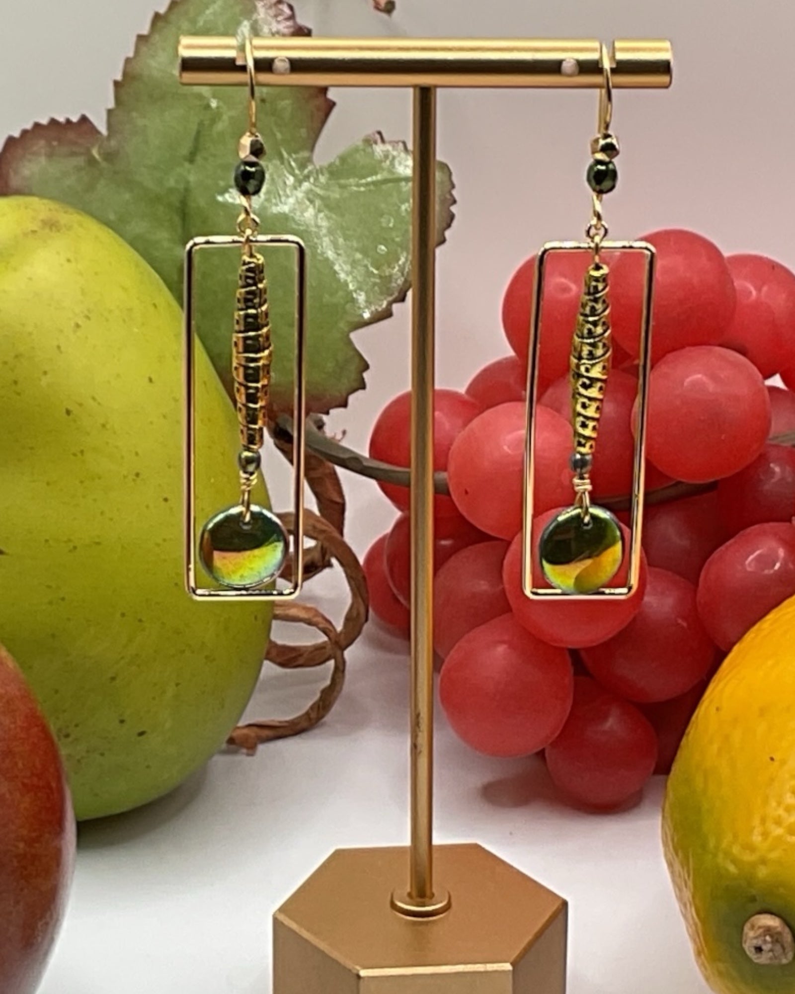 Rainbow Hematite Casual Earrings