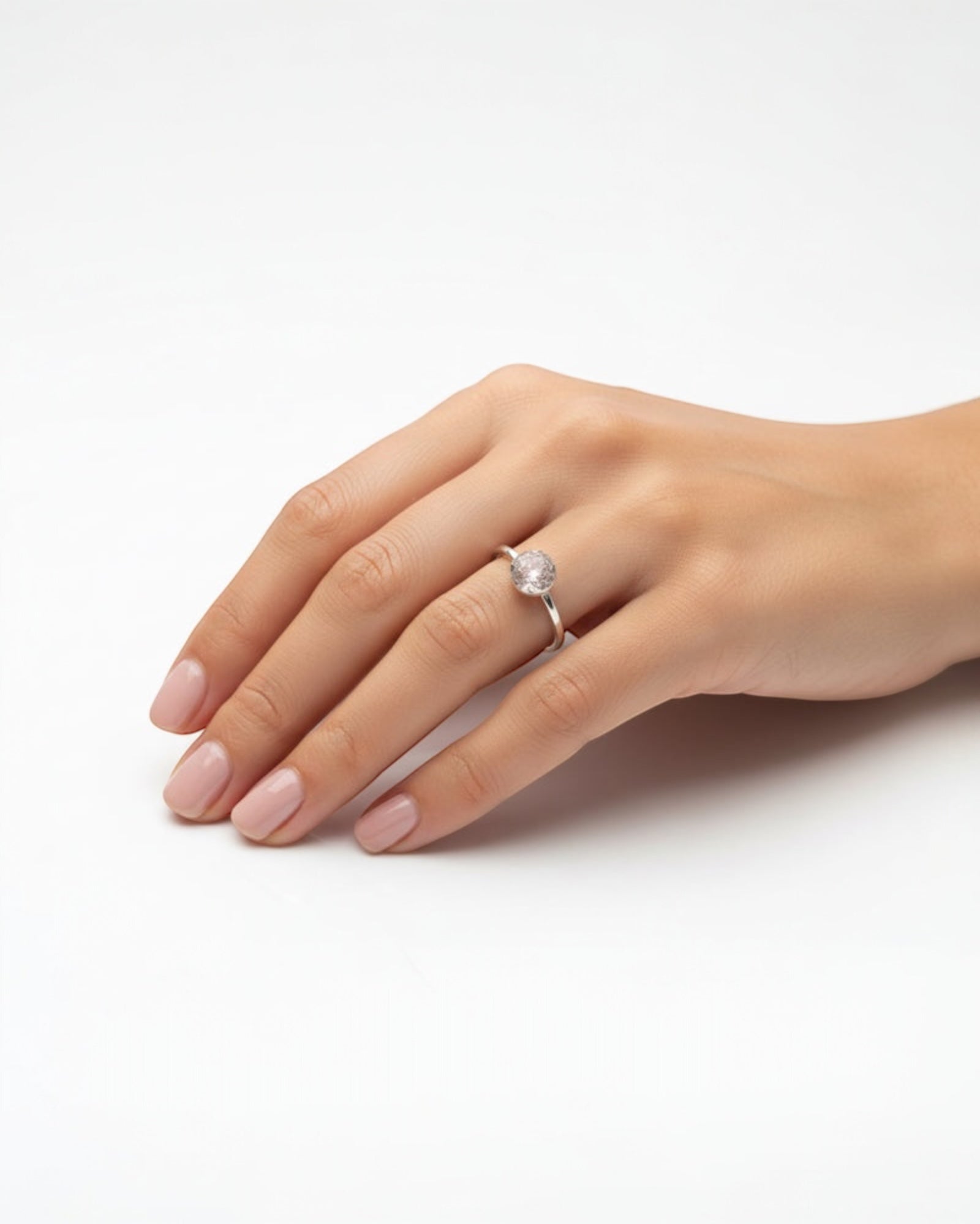 Bling Collection - Moissanite Solitaire Ring (Sterling)
