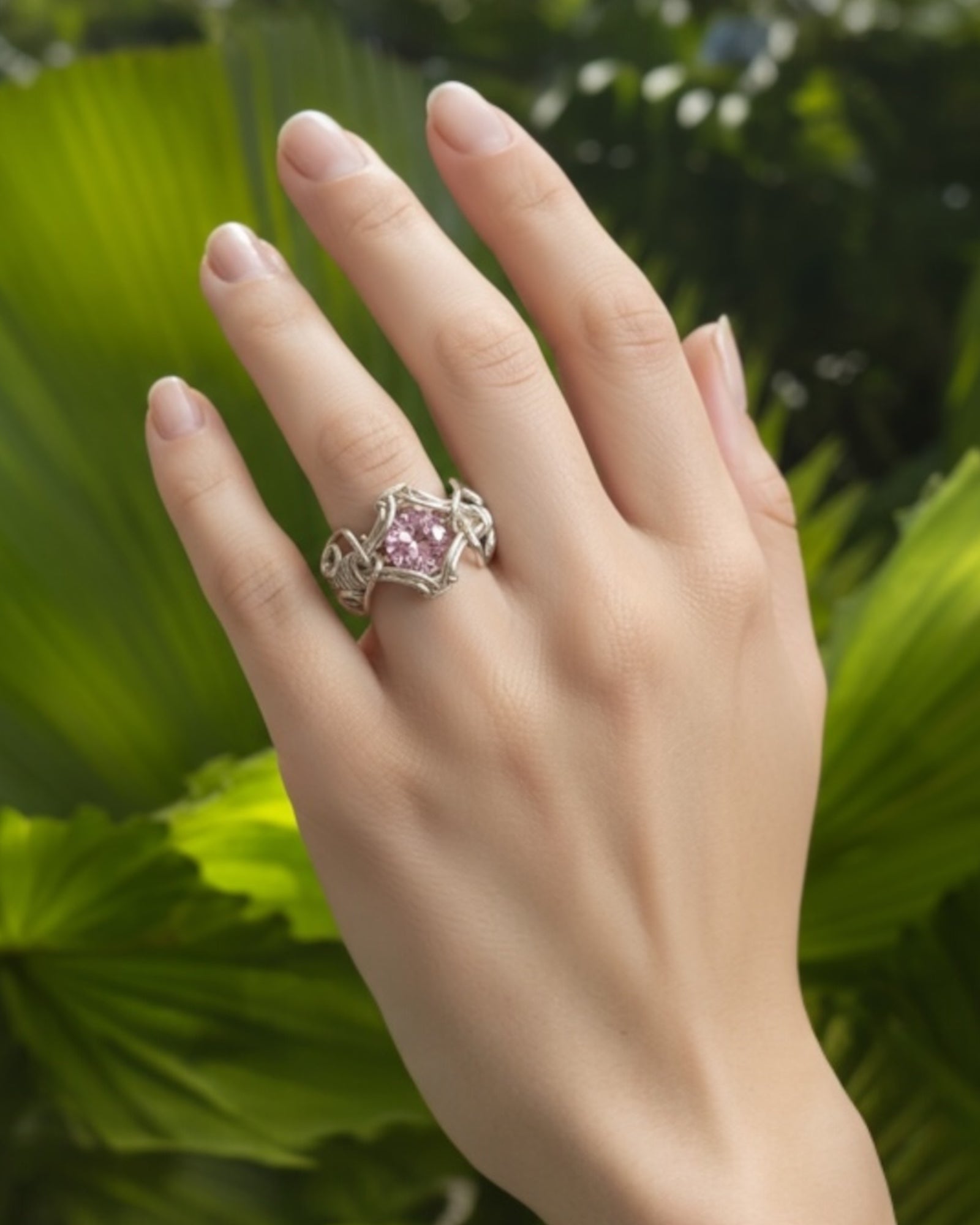 Pink Sapphire Ring (Cubic Zirconia)