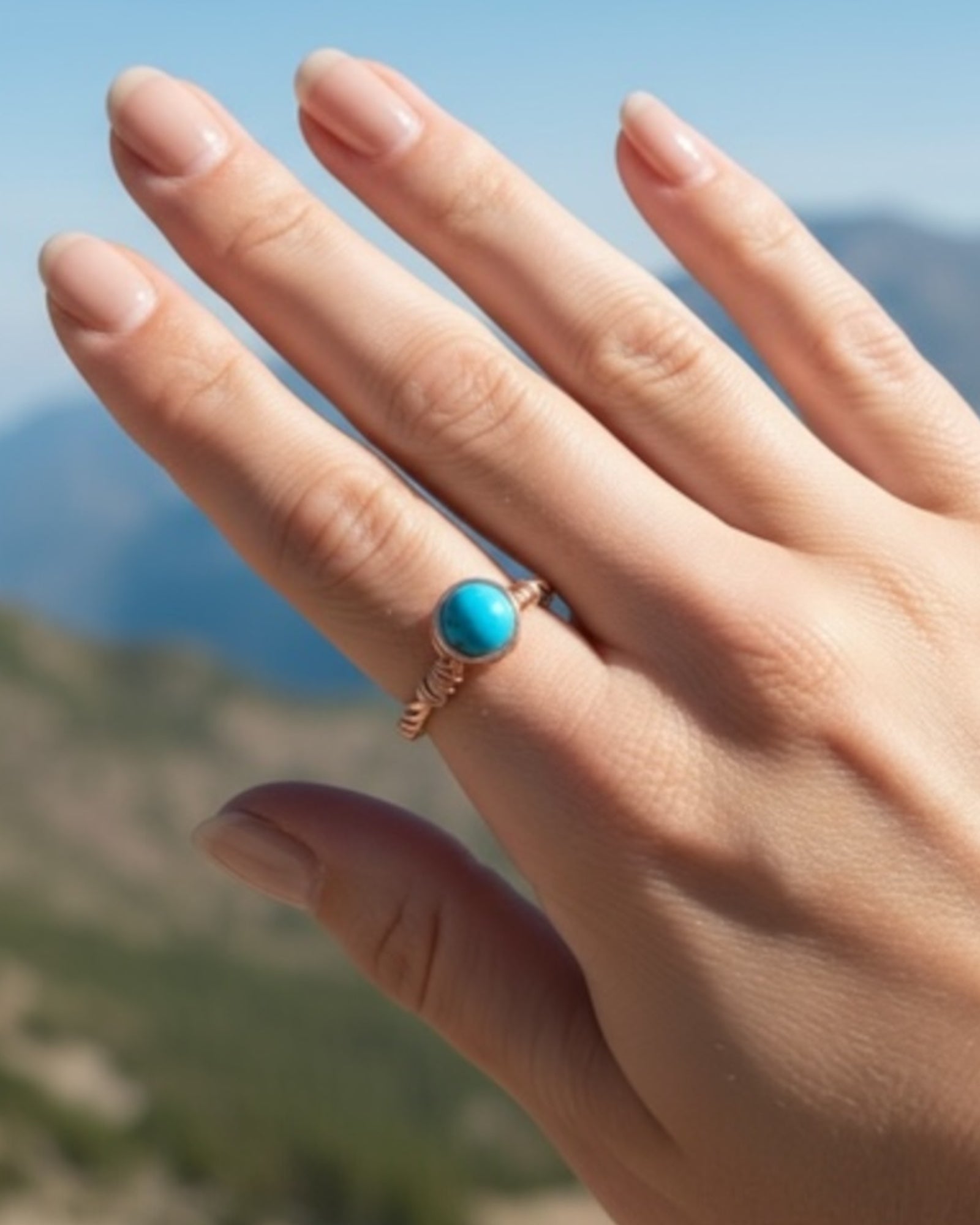 Howlite Twisted Wire Wrapped Ring (Size 9.5)