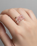 Rose Quartz Wire Wrapped Ring (Size 8)