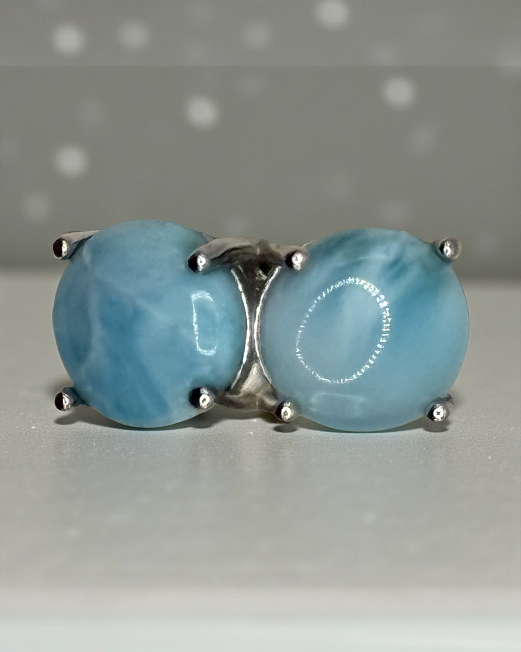 Bling Collection - Larimar Gemstone Ring (Sterling)