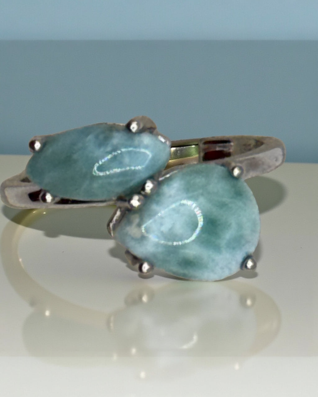 Bling Collection - Larimar Gemstone Ring (Sterling)