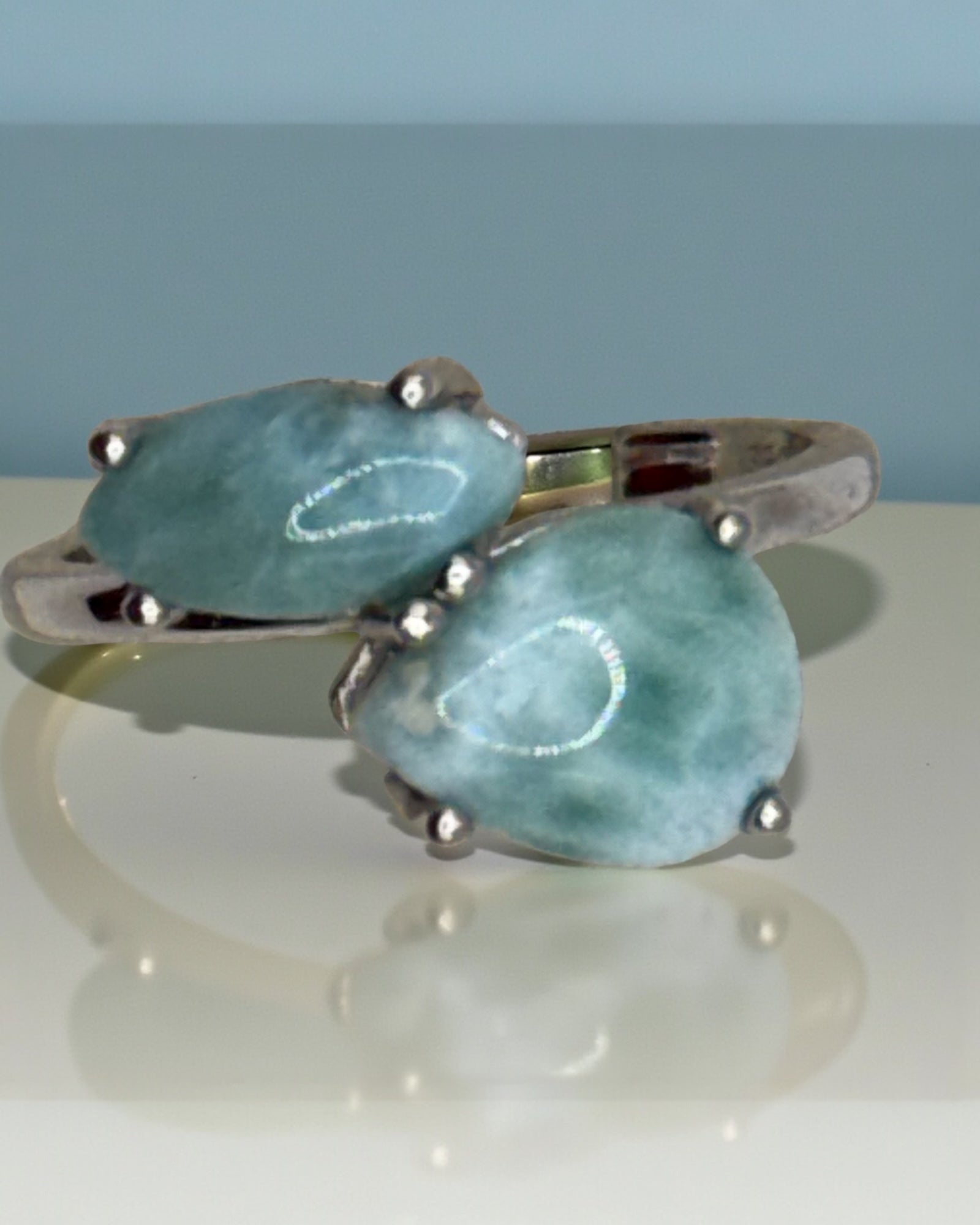 Bling Collection - Larimar Gemstone Ring (Sterling)