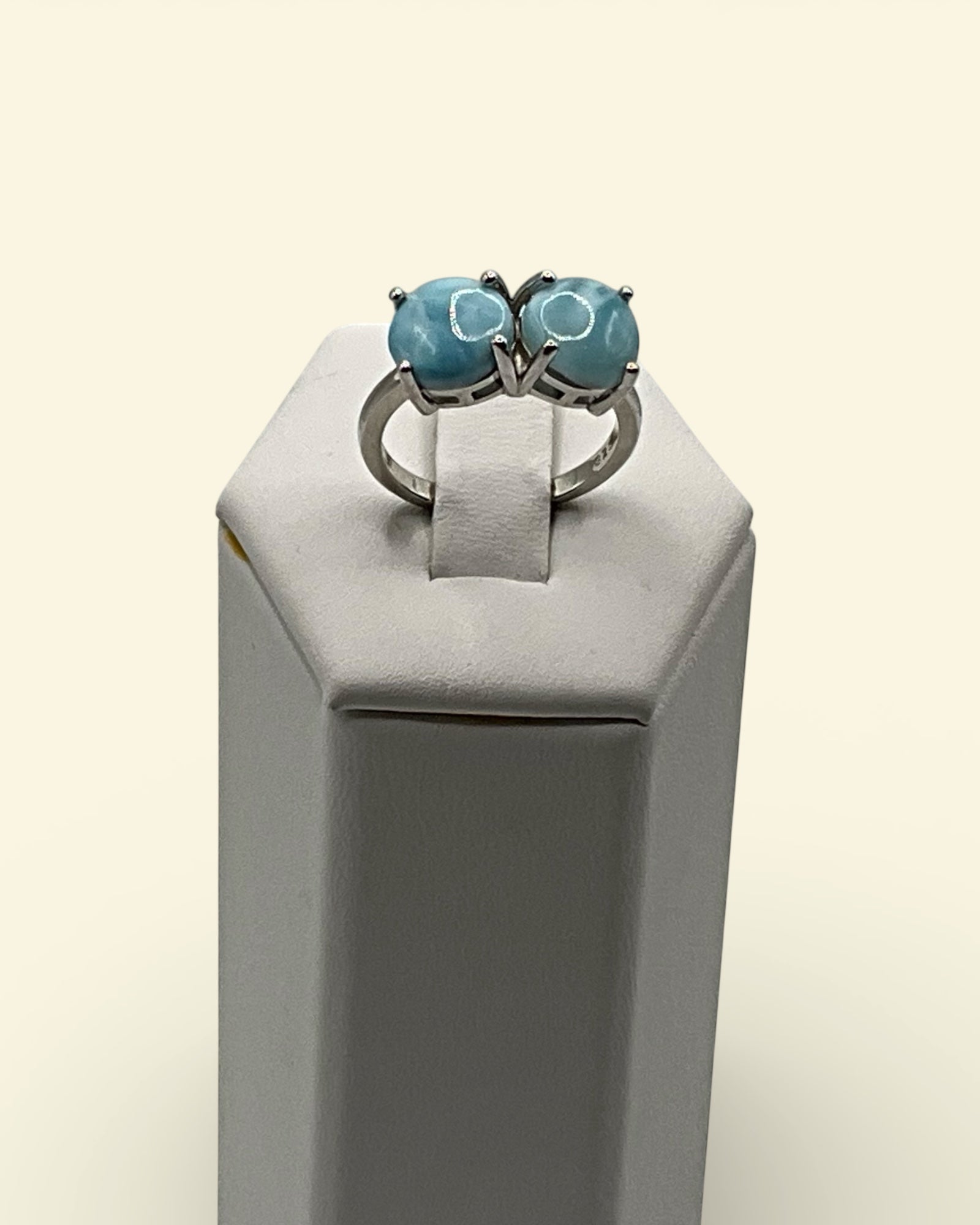 Bling Collection - Larimar Gemstone Ring (Sterling)
