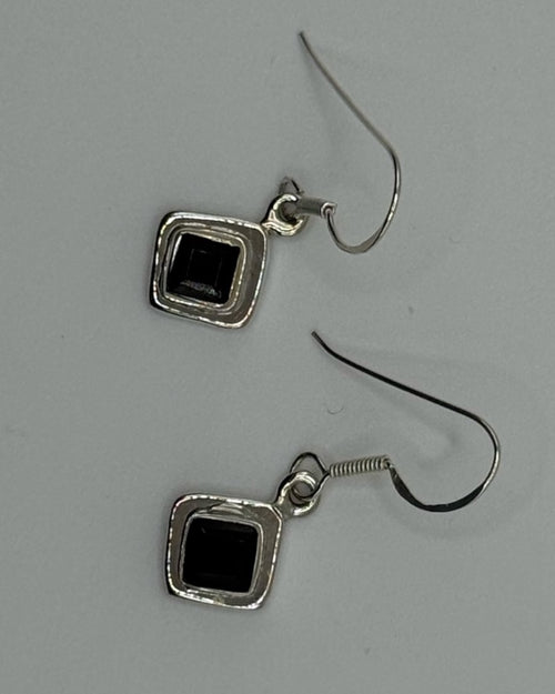 Bling Collection - Onyx Designer Earrings - (Sterling)