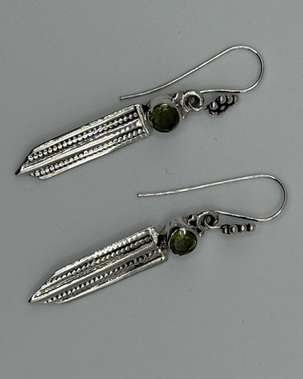 Bling Collection - Peridot Designer Earring - (Sterling)