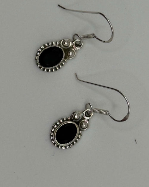 Bling Collection - Onyx Designer Earrings - (Sterling)