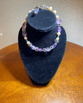 Purple Ametrine & Pearl Bracelet