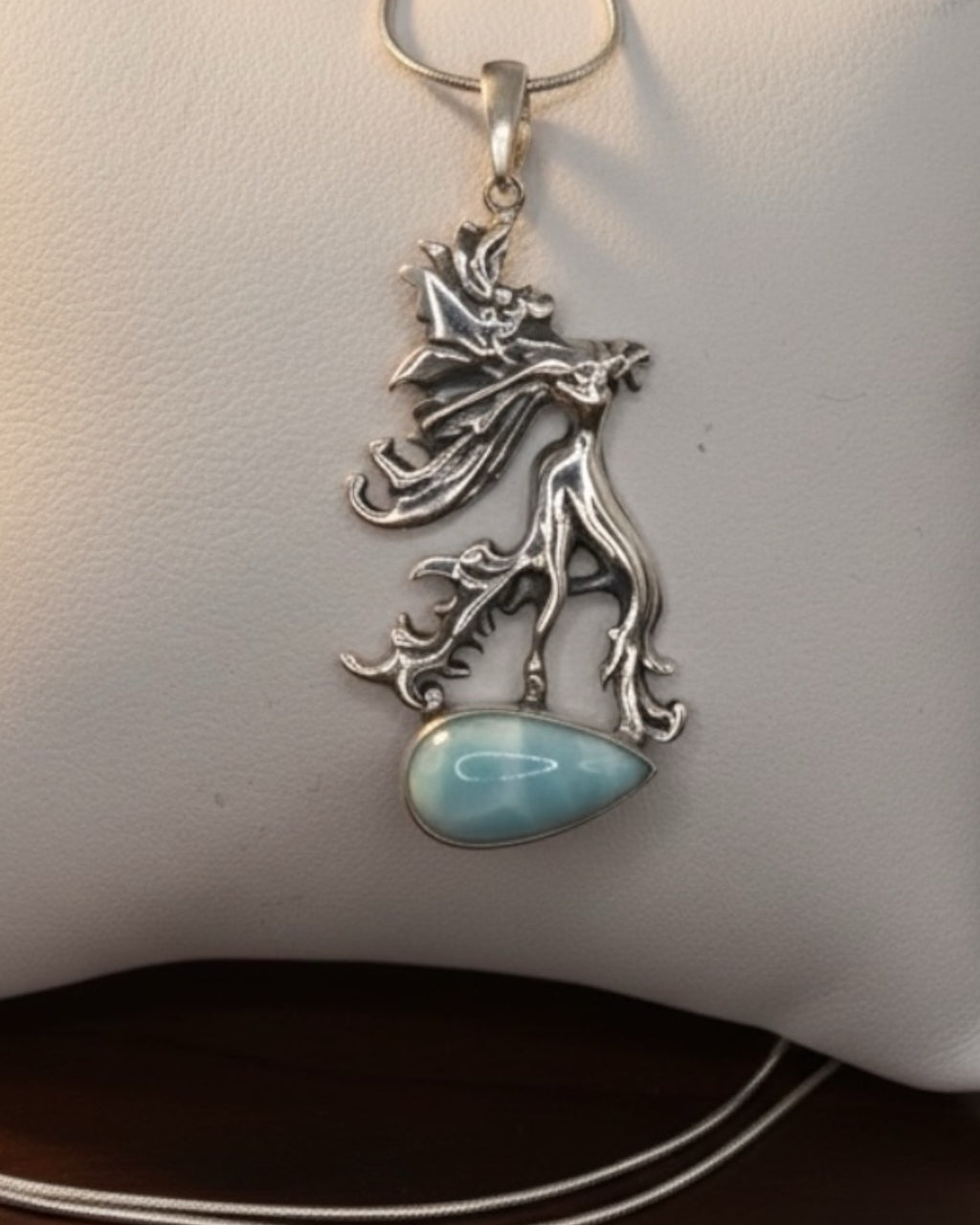 Bling Collection - Larimar Dainty Necklace (Sterling)