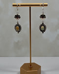 Bling Collection - Opal & Garnet Designer Earring (Sterling)