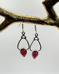 Bling Collection - Garnet Designer Earring (Sterling)