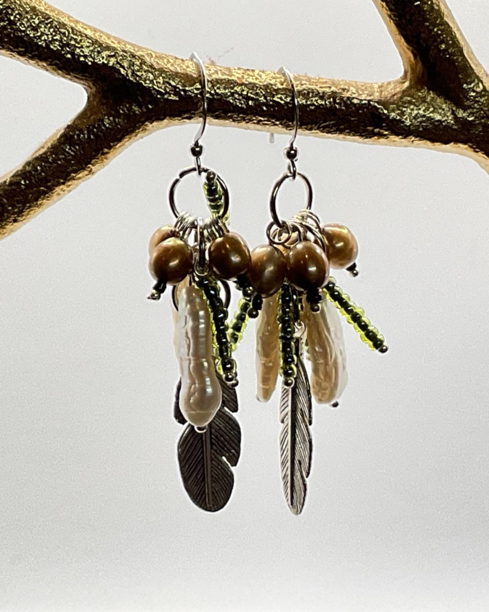 Bling Collection - Pearl Designer Earring (Sterling)