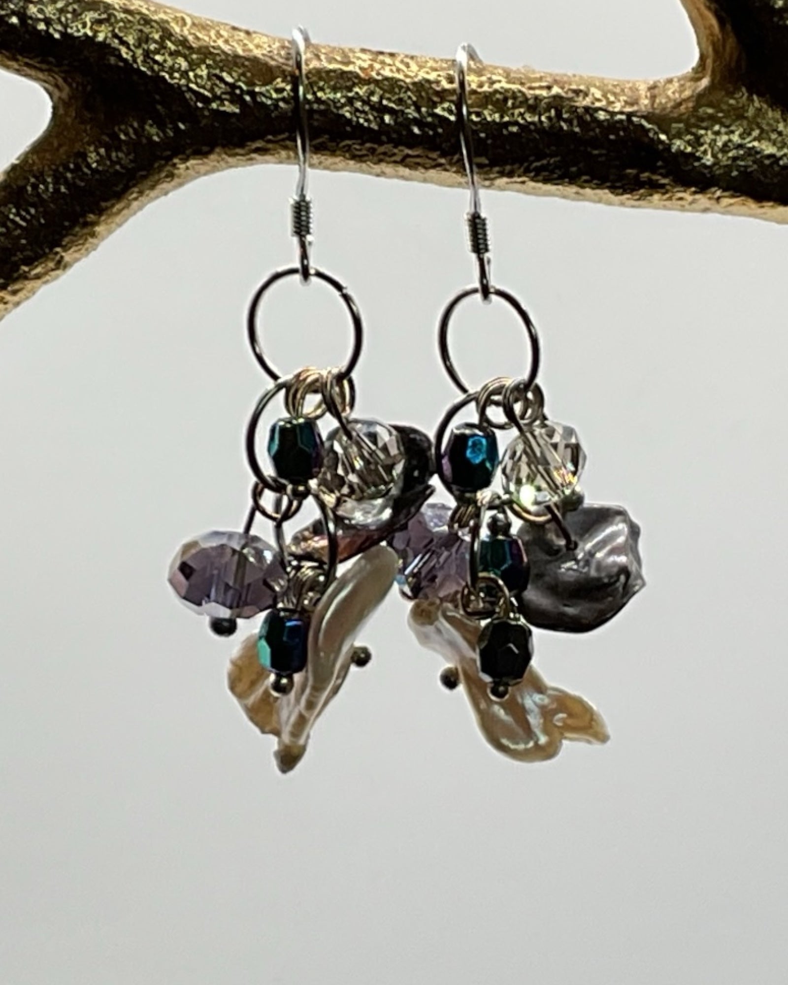 Bling Collection - Pearl Designer Earring (Sterling)