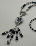 2-Piece Blue & White Porcelain Jewelry Set