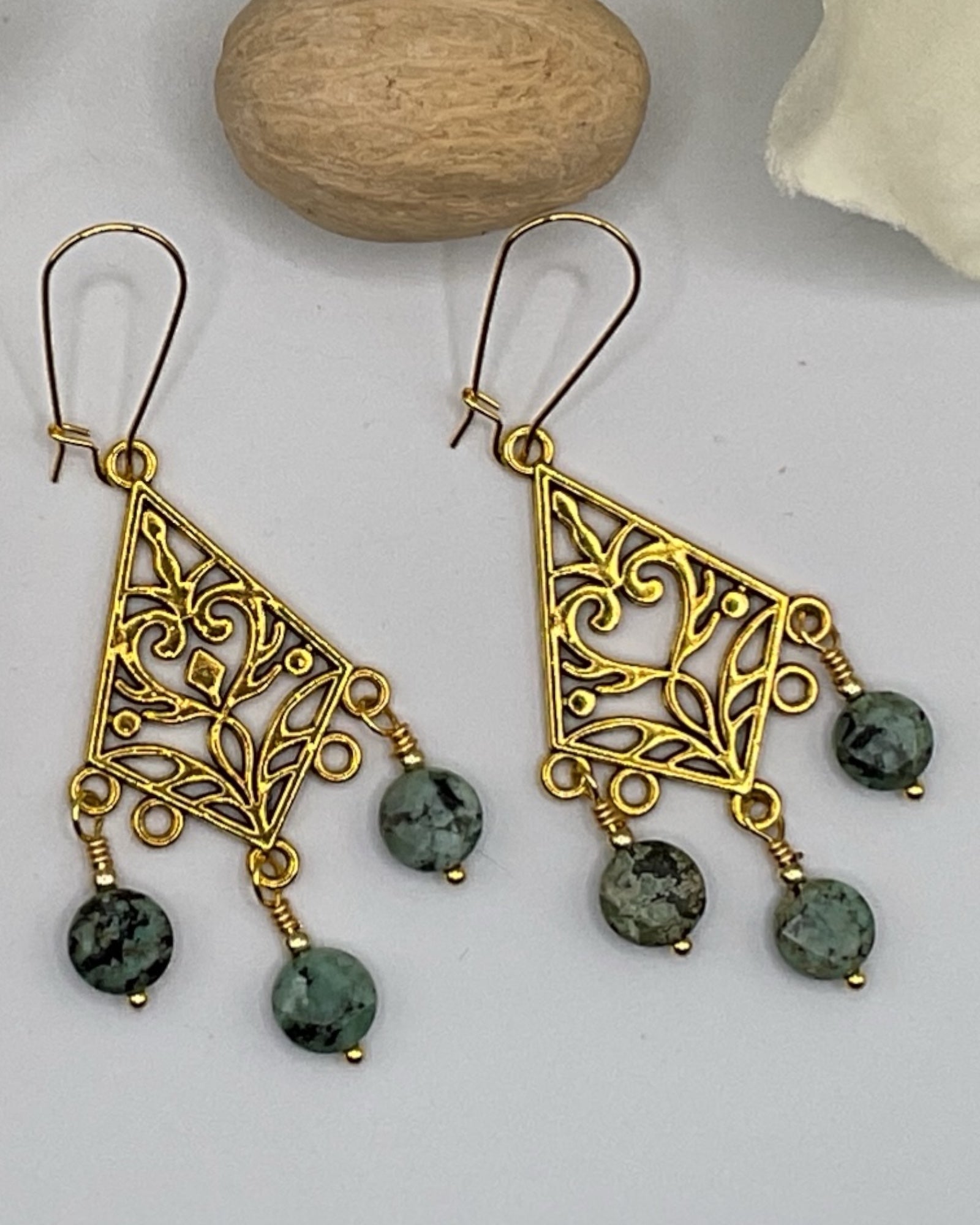 African Turquoise Casual Earrings