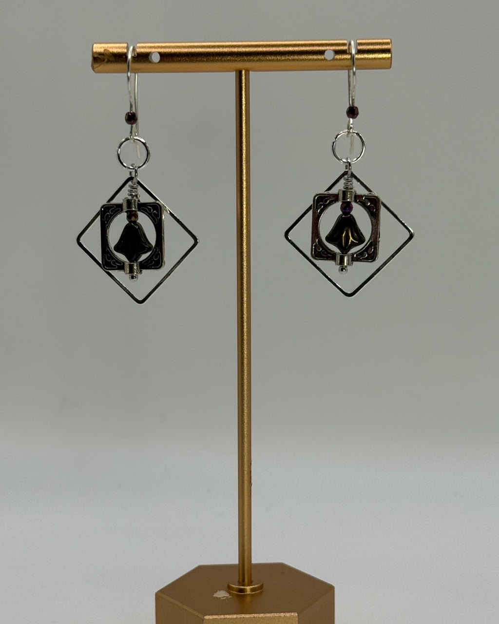 Czech Glass Flower Casual Earrings