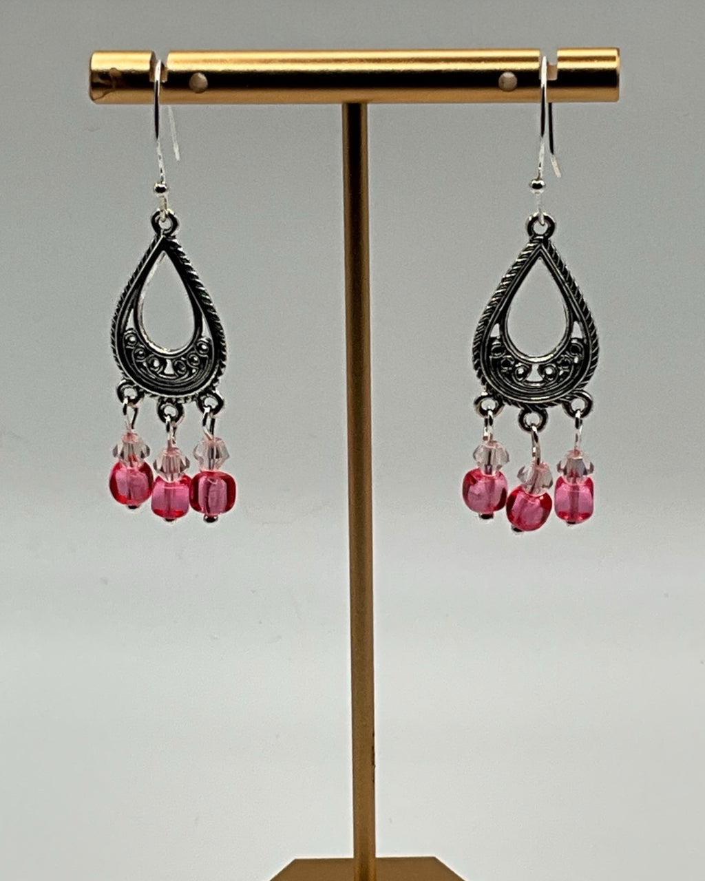 Rose Quartz & Sea Glass Casual Earrings