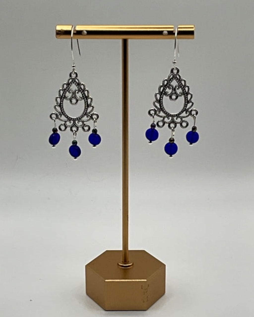 Blue Sea Glass Casual Earrings