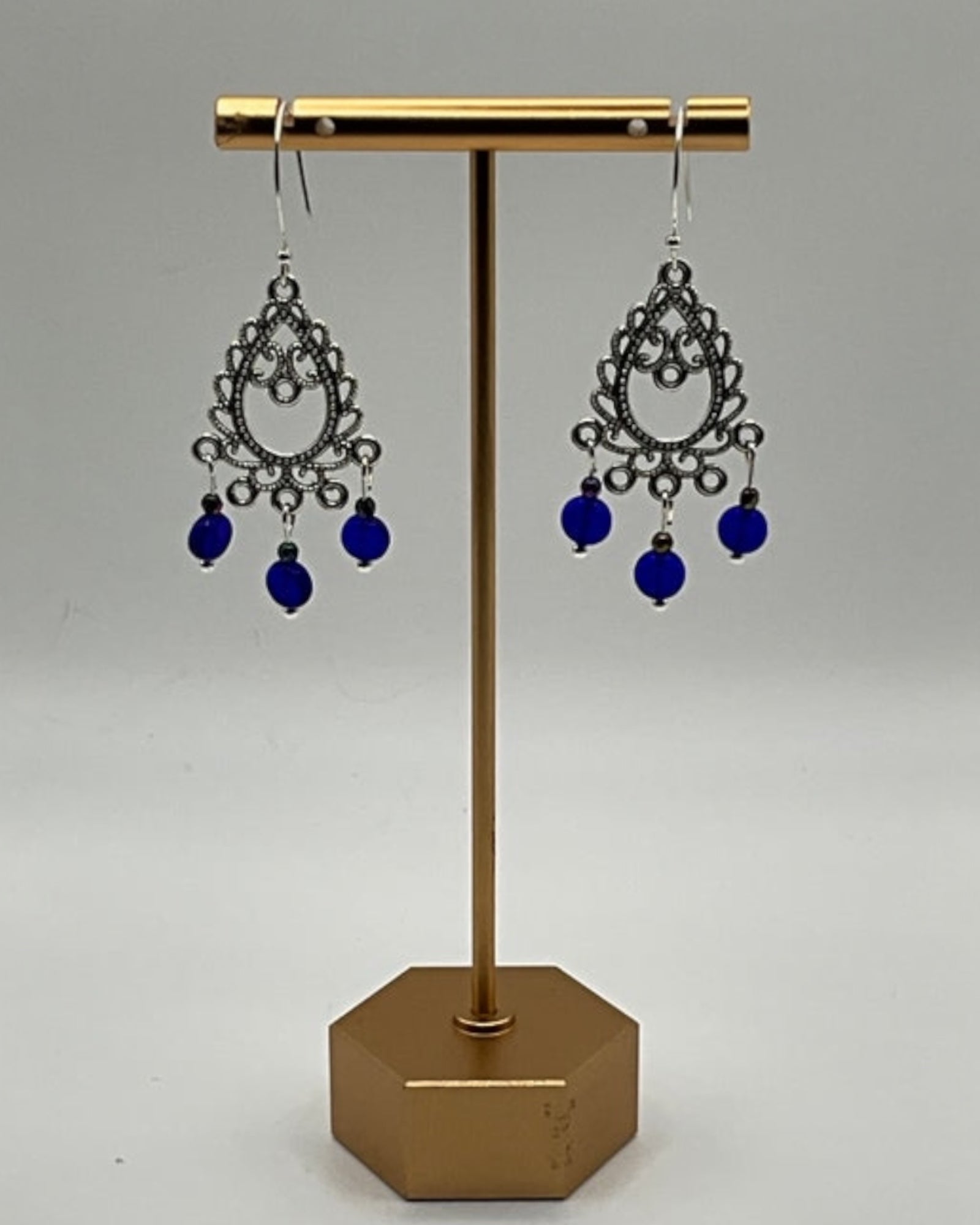 Blue Sea Glass Casual Earrings