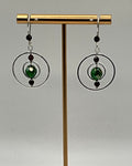 Green Topaz & Garnet Casual Earrings