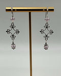 Rose Quartz Filigree Casual Earrings