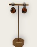 Bling Collection - Garnet & Jasper Designer Earrings (Sterling)