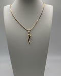 Bling Collection - Dainty Necklace Italian Horn (Gold over Sterling)