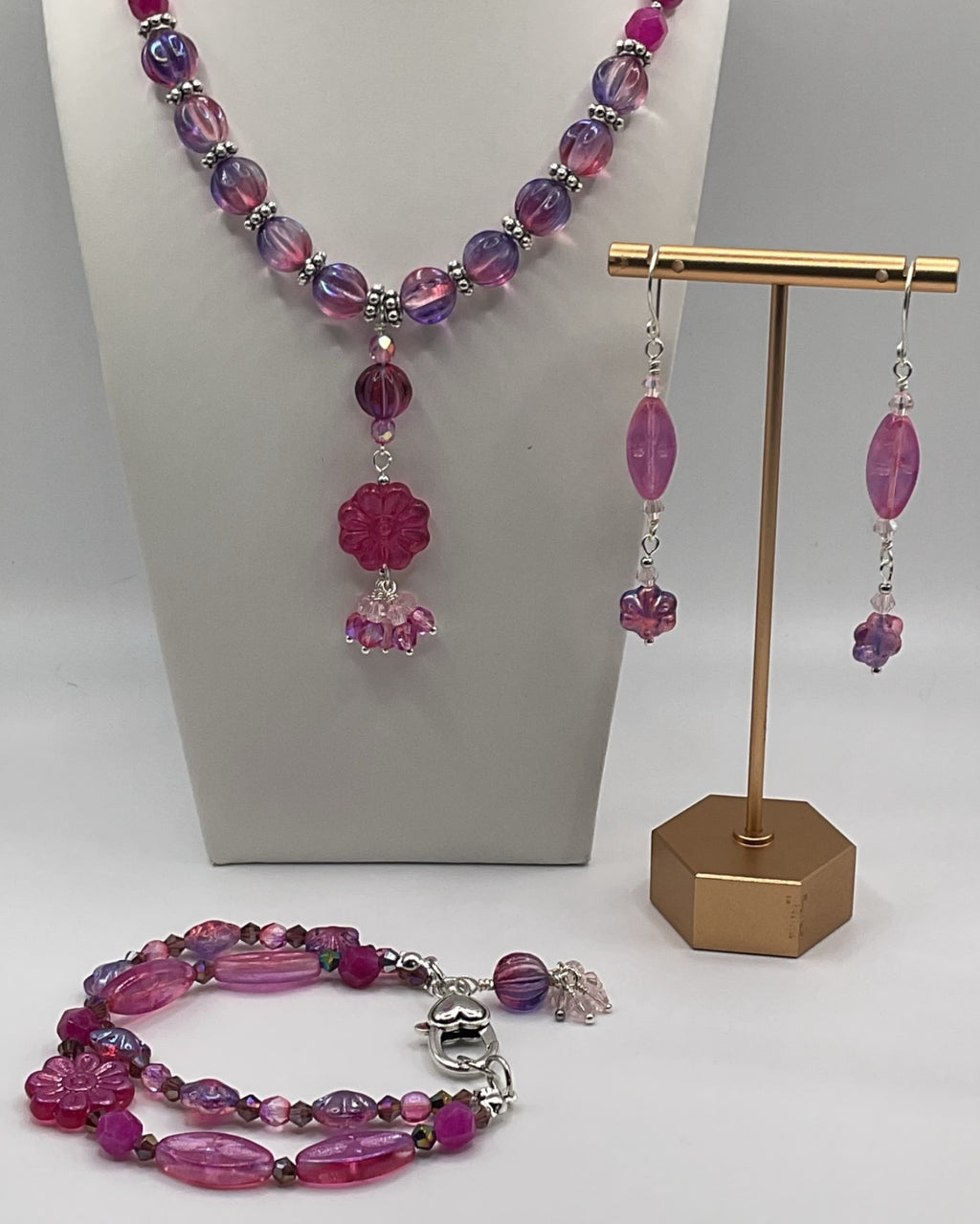 3-Piece Pink Jewelry Set