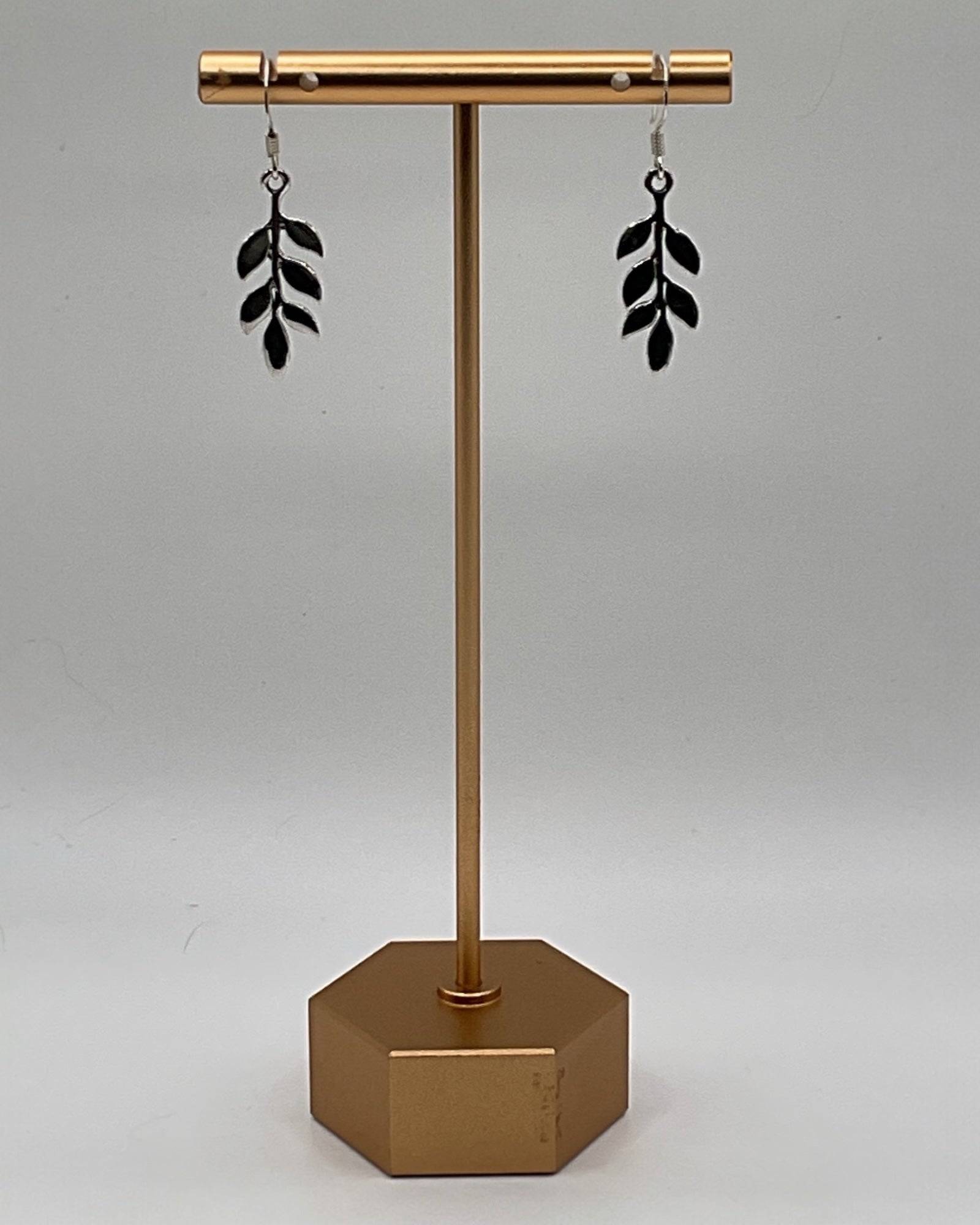 Bling Collection - Leaf Dangle Designer Earrings (Sterling)
