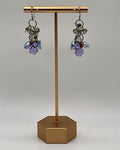 Bling Collection - Amethyst & Freshwater Pearl Chandelier Designer Earrings (Sterling)