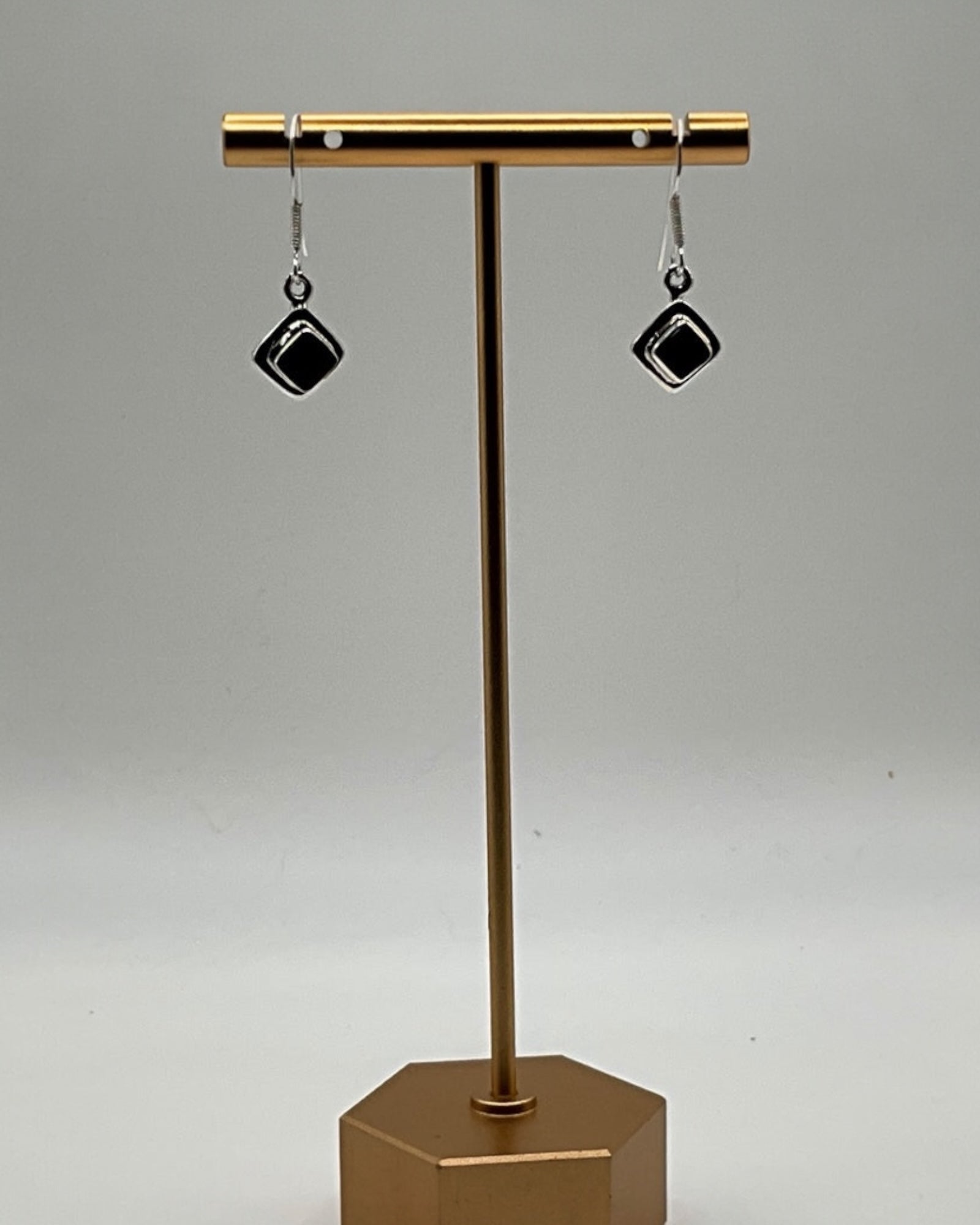 Bling Collection - Onyx Designer Earrings - (Sterling)