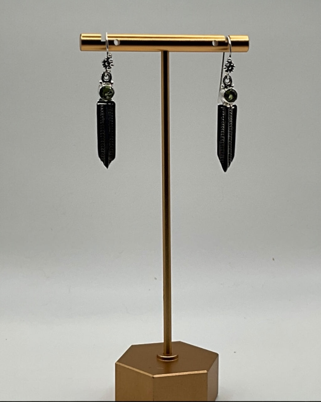 Bling Collection - Peridot Designer Earrings - (Sterling)