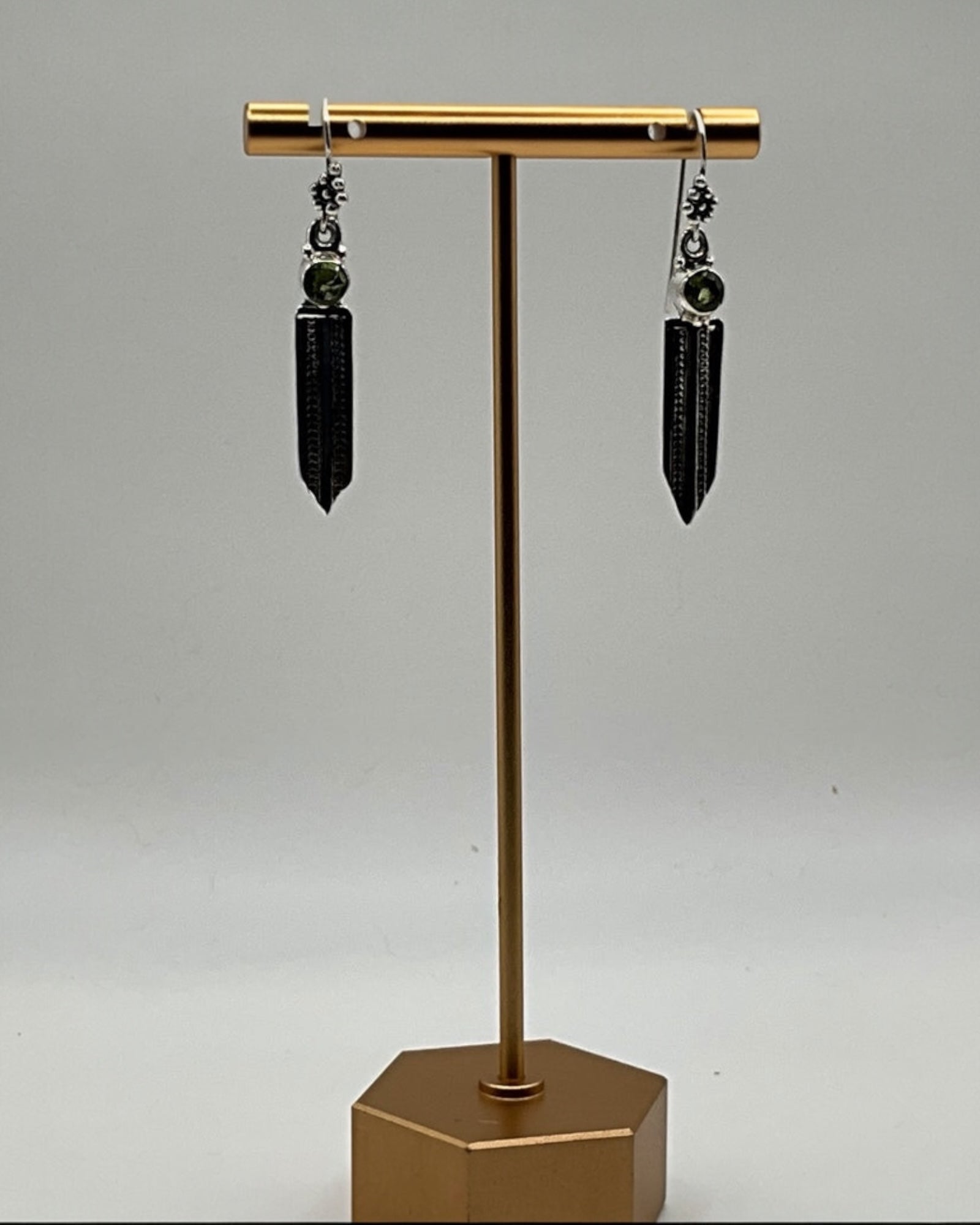 Bling Collection - Peridot Designer Earrings - (Sterling)