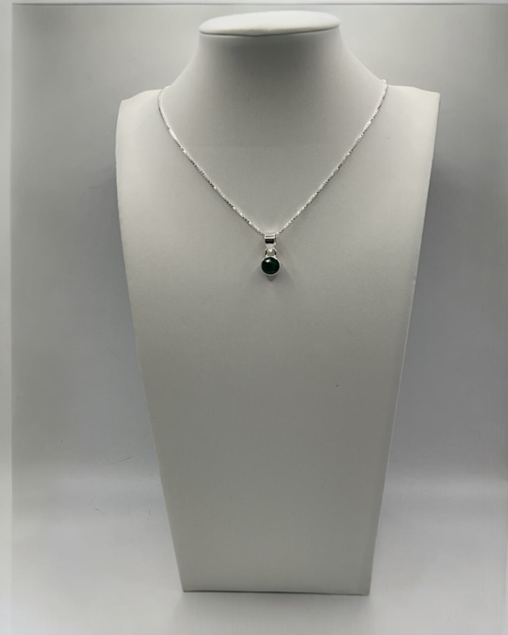 Bling Collection - Emerald Dainty Necklace (Sterling)