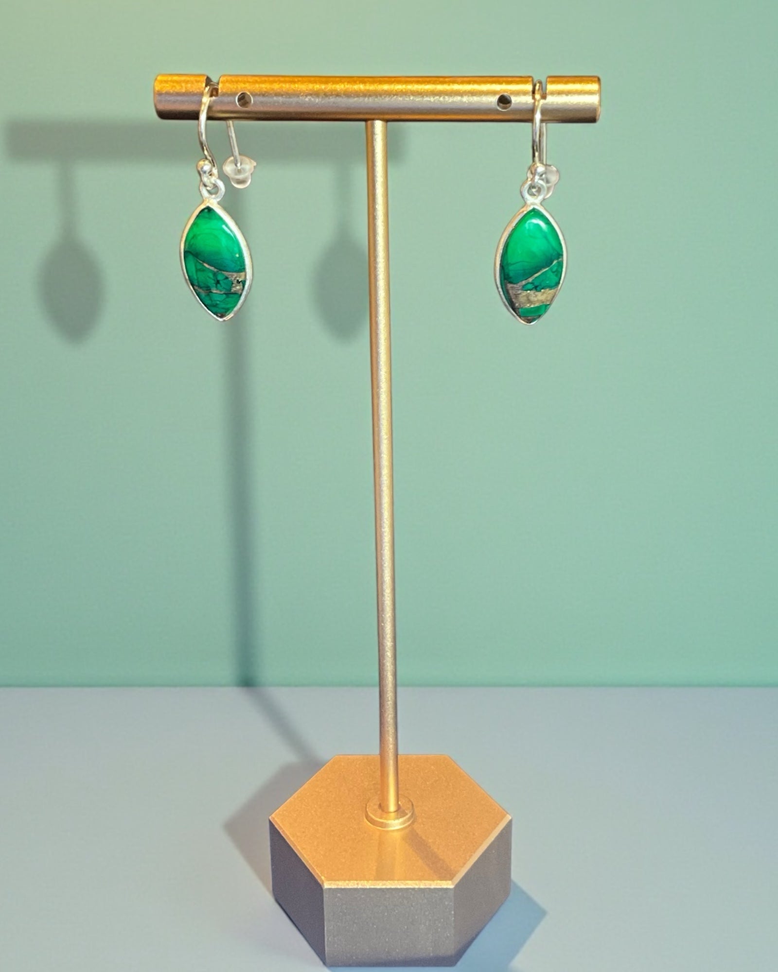 Bling Collection - Irish Dahlia Dangle Designer Earrings (Sterling)