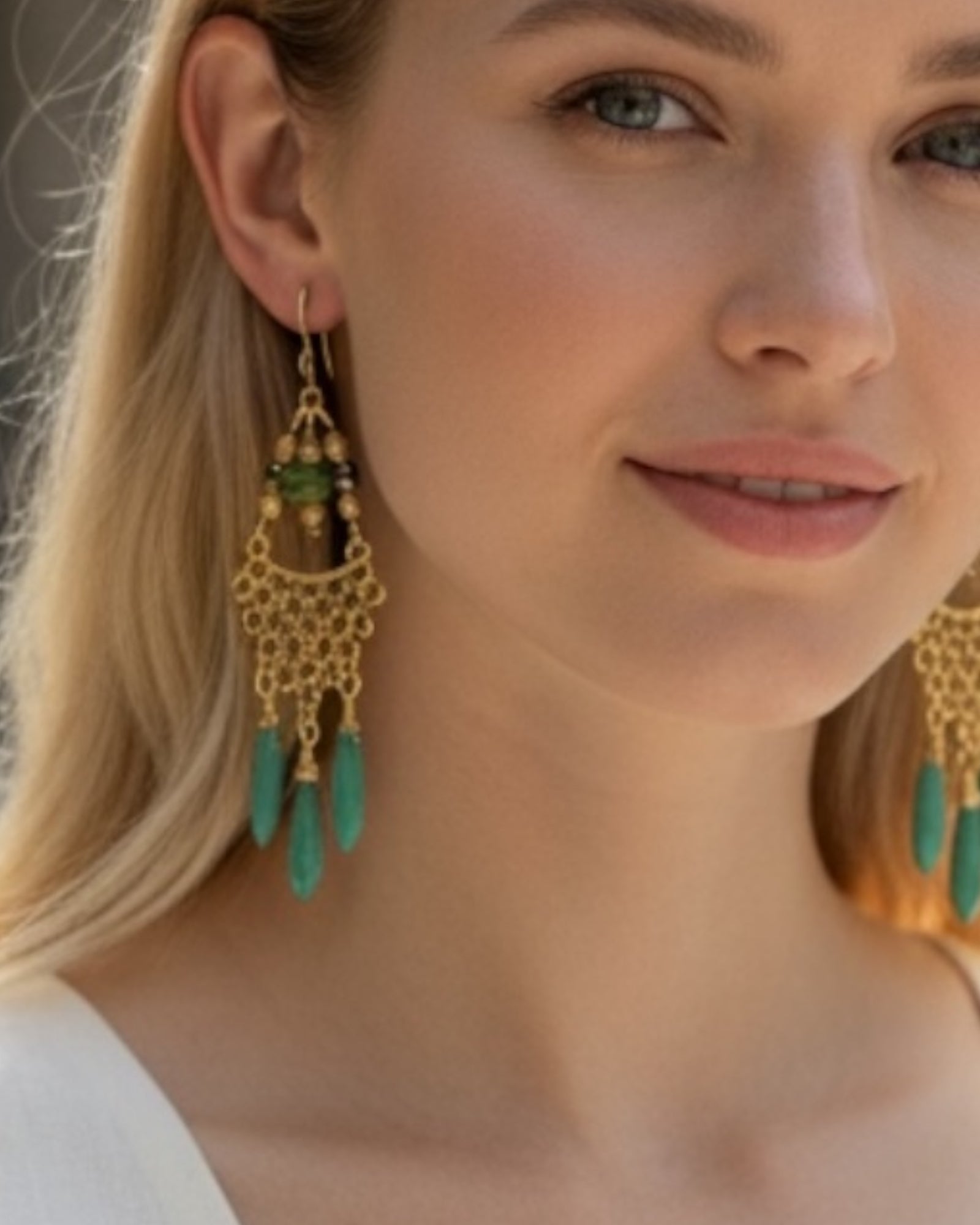 Chalcedony Designer Earrings