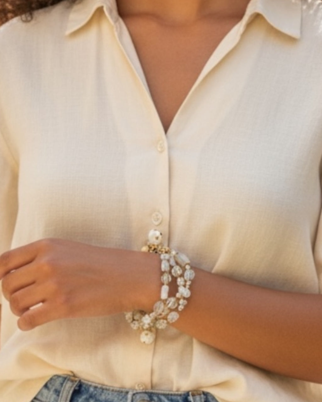 Citrine, Quartz & Agate Designer Bracelet