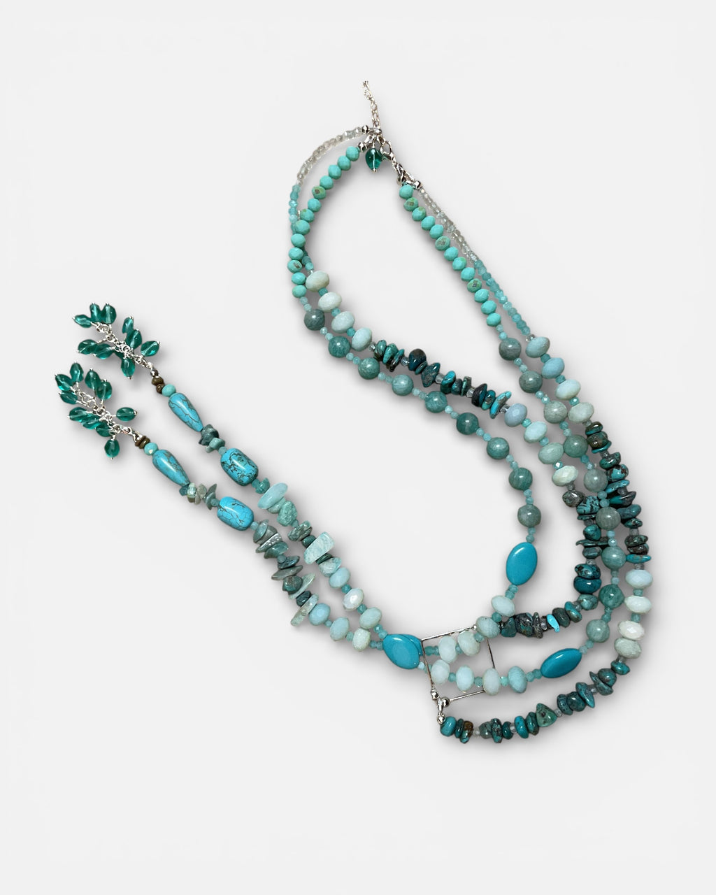 Amazonite & Turquoise Lariat Necklace