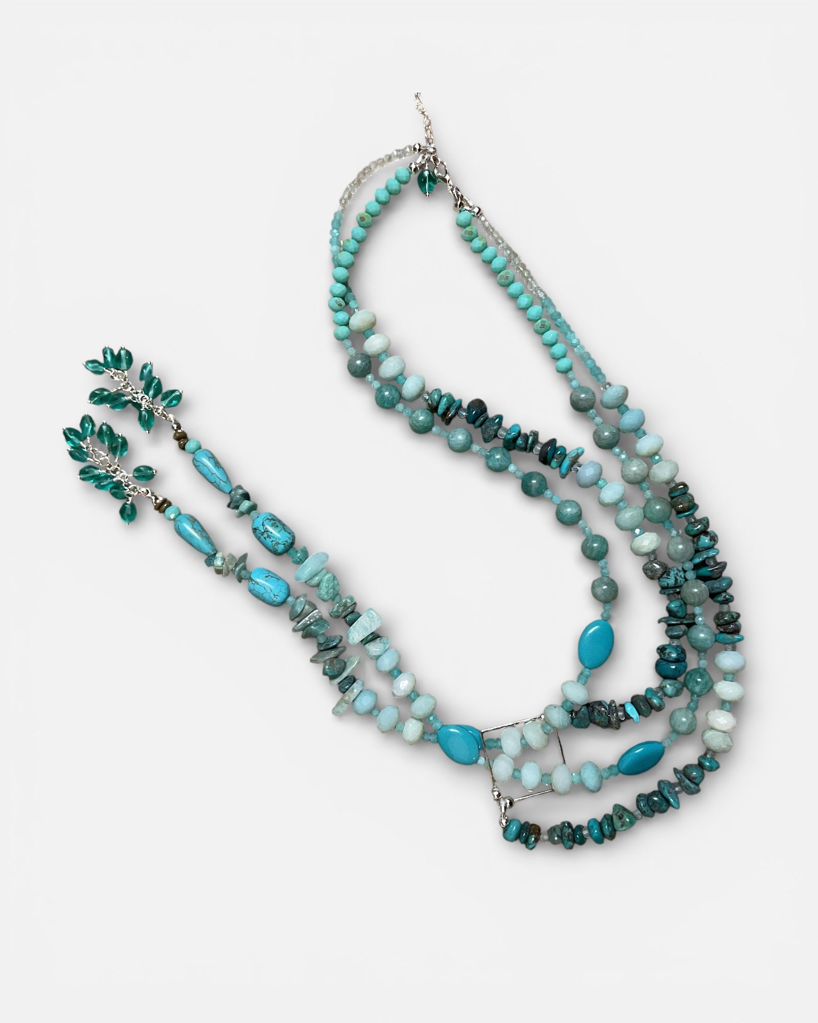 Amazonite & Turquoise Lariat Necklace