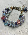 Quartz, Czech Glass & Amethyst Designer Bracelet