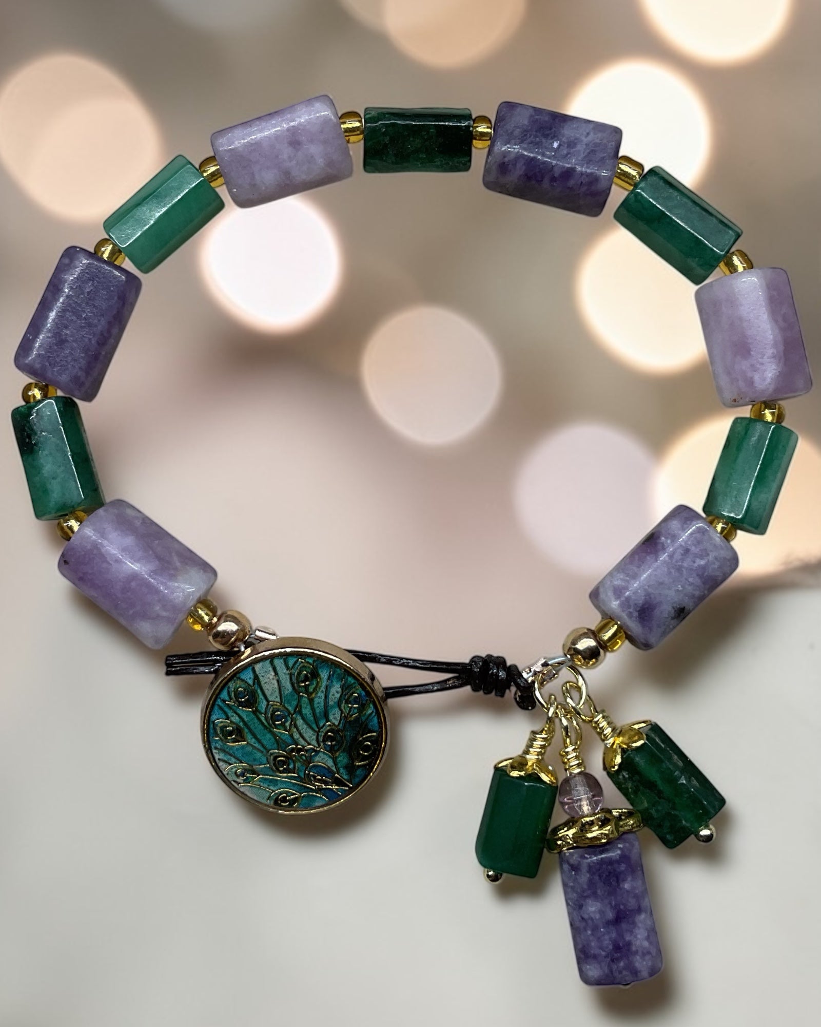 Amethyst & Chalcedony Designer Bracelet