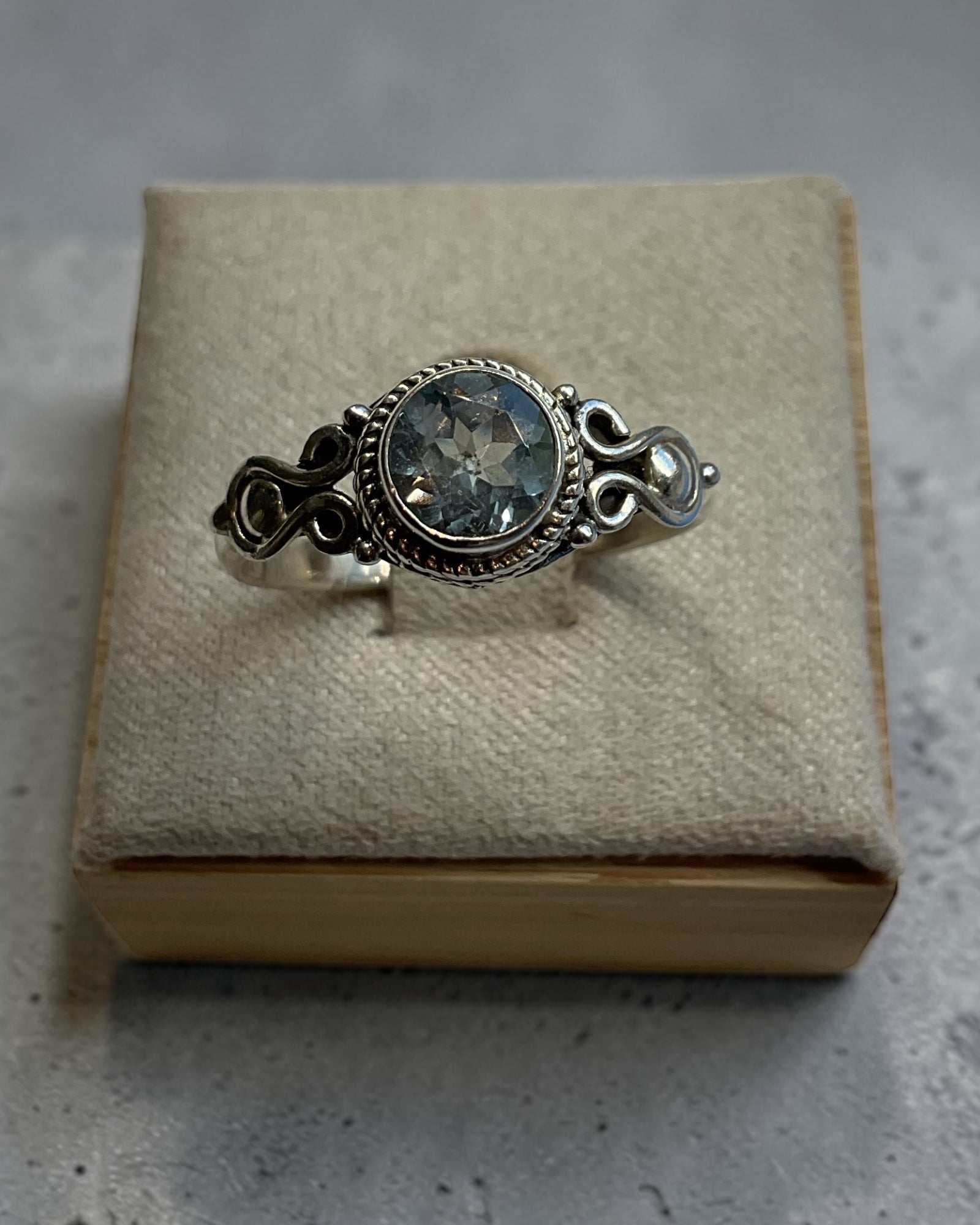 Bling Collection - Blue Topaz Gemstone Ring (Sterling)